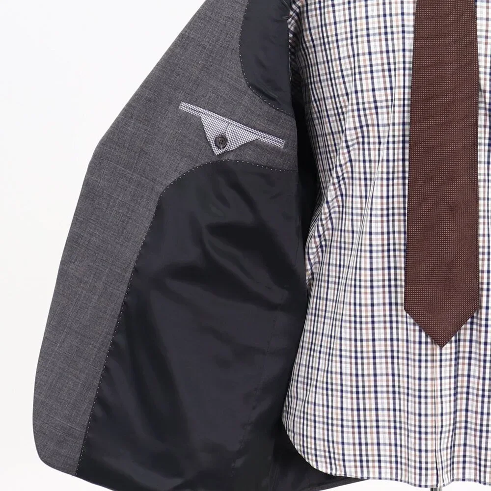 Chaps 48R Gray Solid 2-Button Sport Coat Blazer Jacket G250